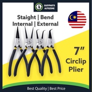 Autozone 7" Circlip Clip Plier Straight Bent Internal External Needle Snap Ring Retaining Clip Tool Playar Muncung Tirus