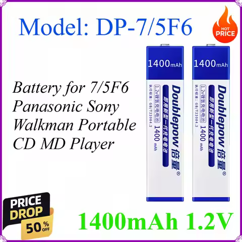7/5F6 67F6 1400mAh Ni-MH Battery 1.2V Rechargeable Lithium Batteries 7/5F6 Cell for Panasonic Sony W
