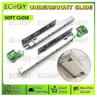 ECODIY Heavy Duty Undermount Drawer Slide SOFT CLOSE Rail Laci Undermount Extension Slide 10‘’(250MM