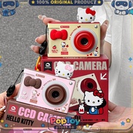 PopToy .SGSanrio Hello Kitty Camera 9600W Hd Pixel Mini Portable Child Built-In Game Music 4K HD ccd