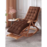 Rocking Chair Foldable Arm Chair Bamboo Leisure Rocking Wood Sofa