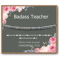 Bracelet Bracelet Beaded Braided Bracelet Niche Moss Code Gift Design Friends Stainless Steel Girlfr