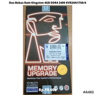 Dus Bekas Ram Kingston 4GB DDR4 2400 KVR24N17S6/4 #A482