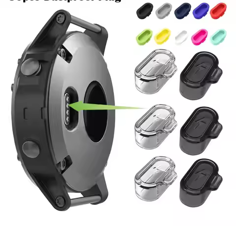 Silicone For Garmin Fenix 7X 7 7S EPIX 6 5 6X 5X 6S Dust Plug Protective Caps For Garmin Forerunner 