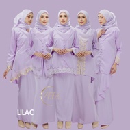 [lilac ligh purple] Kurung Kebaya Moden Lace Nikah Tunang Raya Sedondon Ibu Anak Bridesmaid 2024