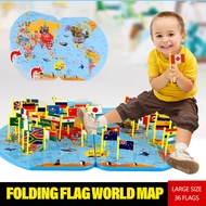 Puzzle Flags Capitals Geography Kids For Toys Map World Of With Board The National World Map