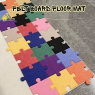 Colorful Felt Puzzle Shape DIY Floor Mat dopamine room splicing Wall Sticker decoration kindergarten