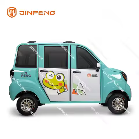 Jinpeng EEC-COC EU Market Electric Car 4 Seats 4 Doors Closed Cabin Electric Vehicle Four Wheels Adu