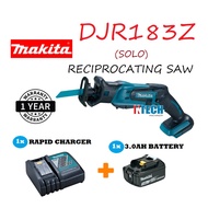 MAKITA DJR183Z RECIPROCATING SAW C/W 1x 3.0AH BATTERY(BL1830B)+1x RAPID CHARGER