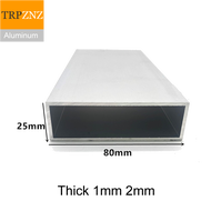 25x80mm Thick 1mm2mm Rectangular Aluminum Profile 6063 Aluminum Square Aluminum Profile For Decorati