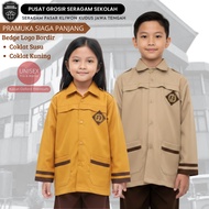 KEMEJA Siaga Scout Uniform Long Sleeve Siaga Scout Shirt SD MI Siaga Full Button Long Siaga Scout Sh