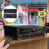 2000W Bluetooth Stereo Amplifier Surround Sound USB SD AMP FM DVD AUX LCD Display Home Cinema Karaoke Remote Control Black DC12V
