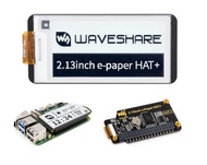 2.13inch E-Paper HAT+ for Raspberry Pi 5/ 4B/3B+/3B/2B/A+/Zero W/WH/Zero 2 W/Jetson Nano, E-Ink Disp