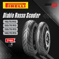 Pirelli Diablo Rosso Scooter 110/70 120/70 130/70 140/70-13 Tubeless - Pirelli Diablo Rosso Scooter 