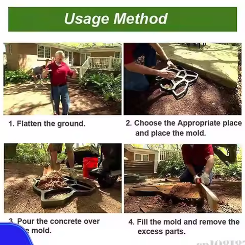 Garden Path Maker Cement Brick Paving Courtyard Road Concrete Pavement Tool Plastic DIY Pavement Cem