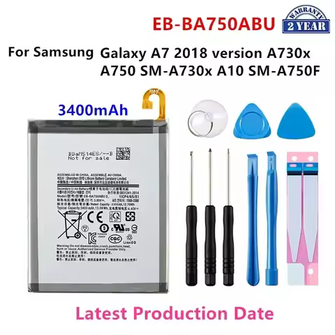 Brand New EB-BA750ABU 3400mAh Battery For Samsung Galaxy A7 2018 Version A730x A750 SM-A730x A10 SM-