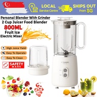 [SG Ready Stock] 800ML Personal Blender With Grinder Portable Juicer 2 Cup Food Blender Machine Fruit Ice Electric Mixer