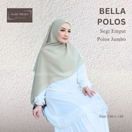 A || ELMUMTAZ || Plain Rectangular Hijab Bella square Syar'i Jumbo Pollycotton 130x130