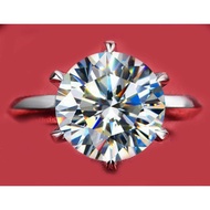 3.0 Carats White H MOISSANITE VVS1 Lab Diamond Very Sparkly Sterling Silver Engagement Ring S7.0