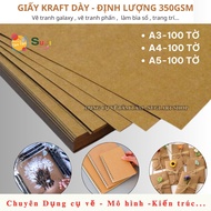 [ TAM TAM ] Wholesale 100 sheets of A3 / A4 / A5 Kraft paper 350gsm thick, Craft Paper 350gsm thick