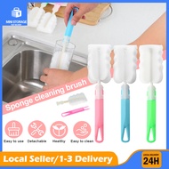 Sponge Brush Bottle Brush Cup Cleaning Brush Detachable Long Handle Cup Baby Bottle Brush