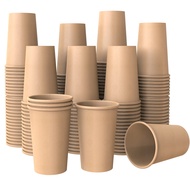 WANBAO 100 pack 8 oz Disposable Paper Cups Coffee Cups for Coffee Beverages and Cold Drinks, Suitabl