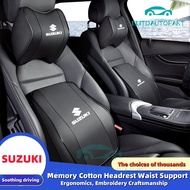 SUZUKI Car Headrest Car Seat Pillow Car Neck Rest Head Support Cushion Memory Foam Car Lumbar Pillow