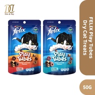 Felix Play Tubes Dry Cat Treats 50g - Makanan Ringan Kucing 2 Flavours