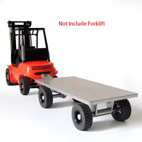 Metal RC Trailer 1/14 RC Accessories for RC Hydraulic Forklift DIY TAMIYAYA LESU Model Radio Control