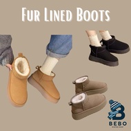 Winter Platform Ankle Boots Winter Fur Shoes Platform Boots