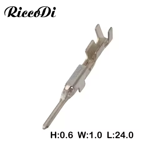 20-200Pcs 0.6MM Copper Tinned Crimping Terminal Non-Insulated Automotive Electrical Connector Male P