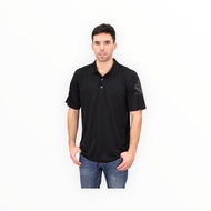 H-D Mens First Gear Textured Synthetic Black SS Polo HHR6-HA1Q