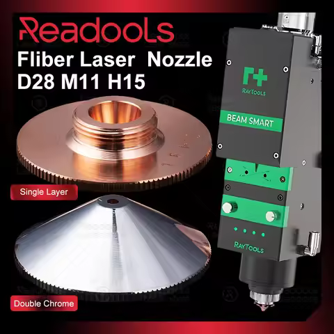 Fiber Laser Nozzle D28 M11 H15 Laser Cutting Nozzle 1.2 1.4 1.5 2.0 Single Double Chrome Raytools Pr
