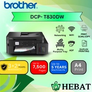 Brother T830DW A4 Printer Inkjet Print Scan Copy Wifi Duplex ADF Networking | Ink BT100