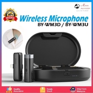 BOYA BY-WM3 BY-WM3D BY-WM3U Wireless Microphone Mic 2.4GHz Mini Plug & Play Mic For Vlogging Live