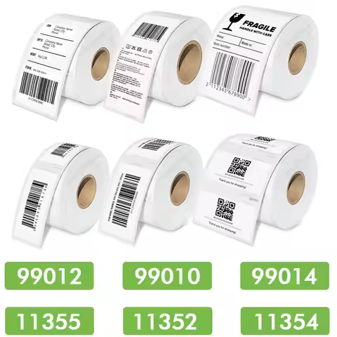 1 piece Compatible Dymo LabelWriter Printer Label Rolls 99014 99012 99010 11352 11354 11355 White Th