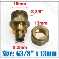 Brass Fitting - Secure Clamp PU Tube Male Connector  (DCB)