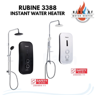 Rubine Bow DC Pump Instant Water Heater 3388 Rain Shower Set