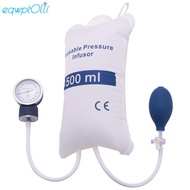 【Bestseller Alert】 Infusion Pump Pressure Bag 500Ml with Gauge and Hand Pump Reusable Pressure Infu
