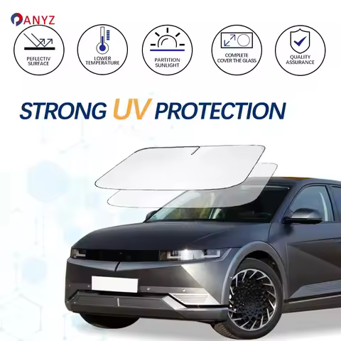 Windshield Sun Shade For Hyundai ioniq5 ioniq5n Sunshade Sun Visor Protector Foldable Blocks UV Rays