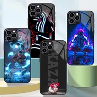 demon slayer akaza 05 Glass Phone Case For Iphone 11 12 Mini 13 14 Plus 15 16 Pro Max Cover