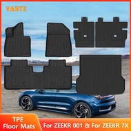 For 2024-2025 ZEEKR 001/ZEEKR 7X Car TPE Environmentally Friendly Trunk Mats Carbon Fiber Pattern Ba