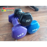 High quality rubber coated dumbbells 1kg, 2kg, 3kg, 4kg, 5kg