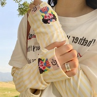 2025 Summer Cartoon Ice Sleeve Loose Ice Silk Sunscreen Sleeve Outdoor Cycling Anti-Ultraviolet Appe