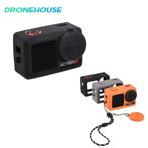 Anti-Lost Silicone Case for DJI Osmo Action 5 Pro Silicone Case Neck Lanyard Protective for DJI Acti