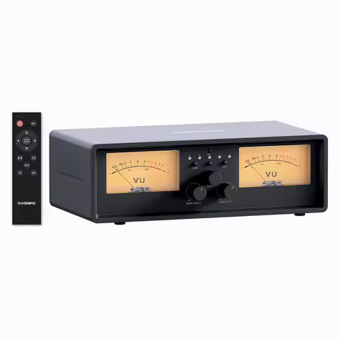 NEOHIPO ET30 Amplifier Speaker Selector With VU Meter Speaker Switcher with DB Panel Display Audio S