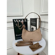 Yude - Latest Embossed Izzy Bag Women's Crescent Moon Shoulder Bag (free wallet)