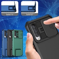 For Samsung Galaxy A50 A50S A30S Case Push Window Protection Camera Stand Shockproof Hard Phone Case