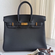 Hermes birkin25 鉑金 深藍金釦超級美