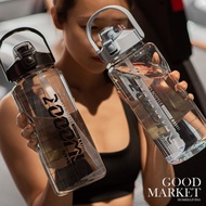 1.5L/2L/3.8L botol air Large Capacity Plastic Water Cup Portable Straw Bullet Cap Water Bottle Space